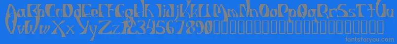 IndiosbravosTitling Font – Gray Fonts on Blue Background