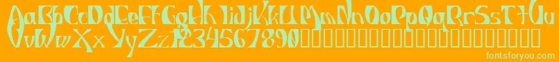 IndiosbravosTitling Font – Green Fonts on Orange Background