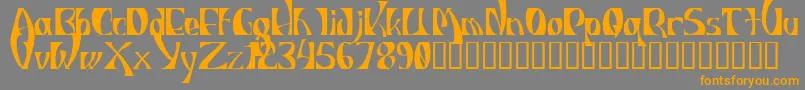 IndiosbravosTitling Font – Orange Fonts on Gray Background