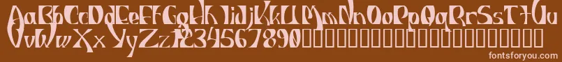 IndiosbravosTitling Font – Pink Fonts on Brown Background
