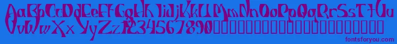IndiosbravosTitling Font – Purple Fonts on Blue Background