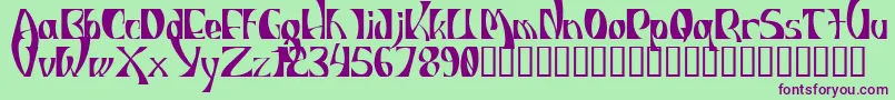 IndiosbravosTitling Font – Purple Fonts on Green Background