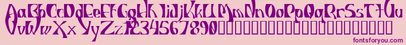 IndiosbravosTitling Font – Purple Fonts on Pink Background