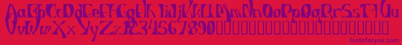 IndiosbravosTitling Font – Purple Fonts on Red Background