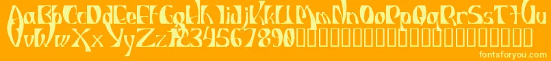 IndiosbravosTitling Font – Yellow Fonts on Orange Background