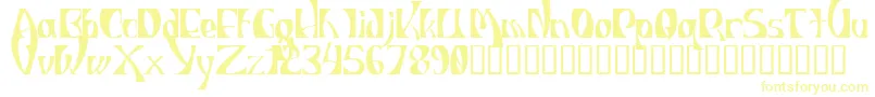 IndiosbravosTitling Font – Yellow Fonts on White Background