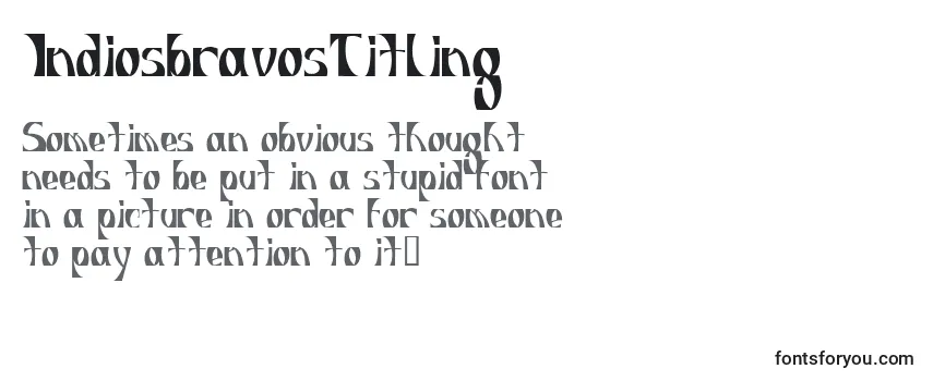 IndiosbravosTitling Font
