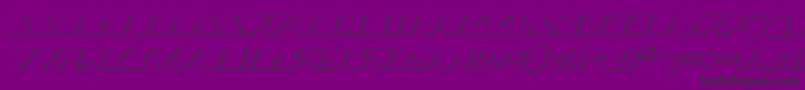 DiscoDeckShadowItalic Font – Black Fonts on Purple Background