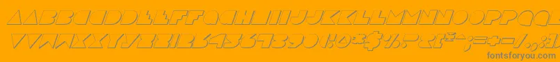 DiscoDeckShadowItalic Font – Gray Fonts on Orange Background