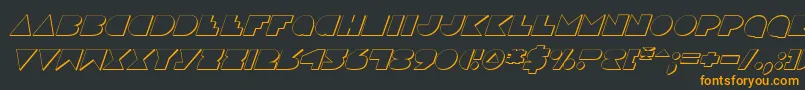 DiscoDeckShadowItalic Font – Orange Fonts on Black Background