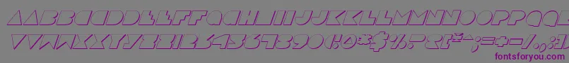 DiscoDeckShadowItalic Font – Purple Fonts on Gray Background