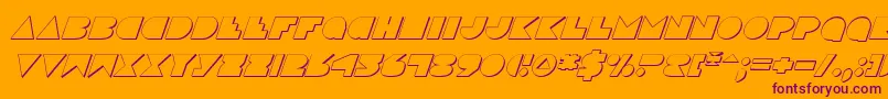 Шрифт DiscoDeckShadowItalic – фиолетовые шрифты на оранжевом фоне