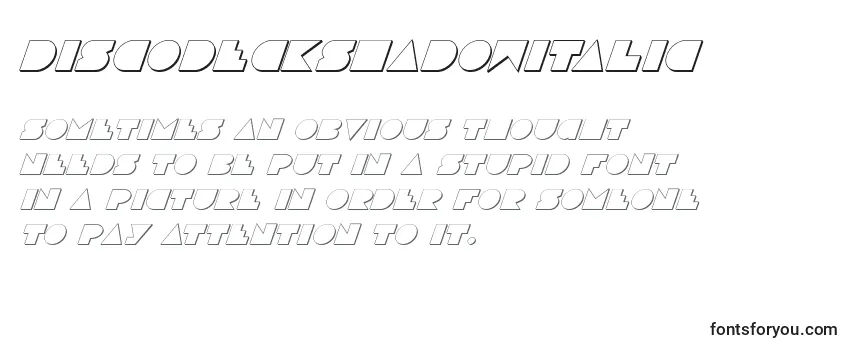 DiscoDeckShadowItalic Font