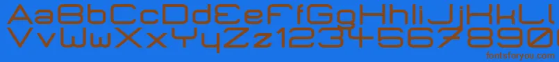 MicromiepsBold Font – Brown Fonts on Blue Background