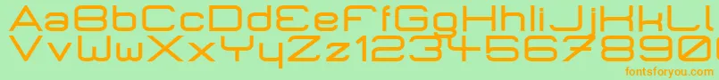 MicromiepsBold Font – Orange Fonts on Green Background