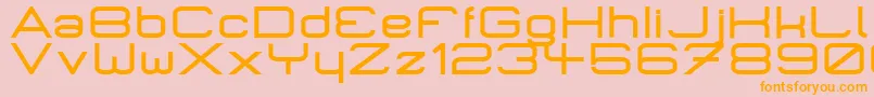 MicromiepsBold Font – Orange Fonts on Pink Background