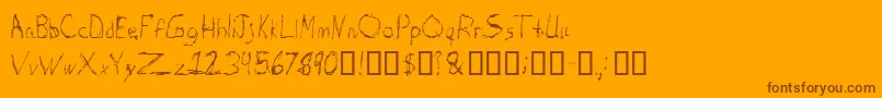 BurtonscratchRegular Font – Brown Fonts on Orange Background