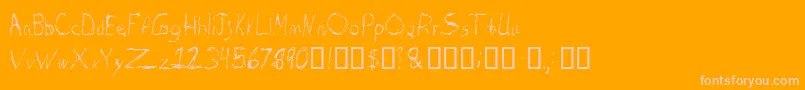 BurtonscratchRegular-Schriftart – Rosa Schriften auf orangefarbenem Hintergrund