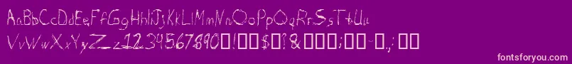 BurtonscratchRegular Font – Pink Fonts on Purple Background