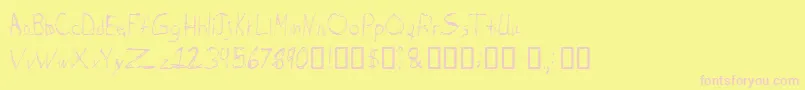 BurtonscratchRegular Font – Pink Fonts on Yellow Background