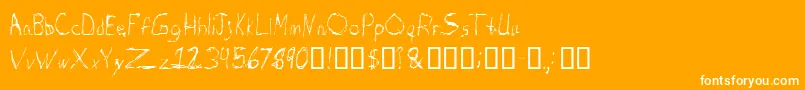 BurtonscratchRegular Font – White Fonts on Orange Background