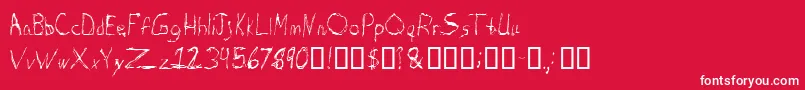 BurtonscratchRegular Font – White Fonts on Red Background