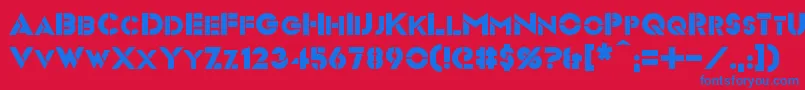 Więcej informacji o czcionce Videopac Czcionka Videopac – niebieskie czcionki na czerwonym tle