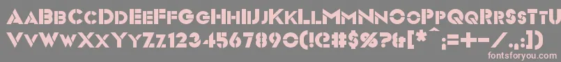 Videopac-Schriftart – Rosa Schriften auf grauem Hintergrund