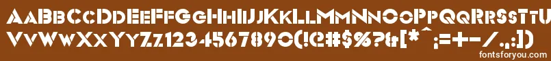 Videopac Font – White Fonts on Brown Background