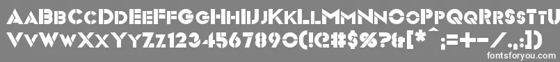 Videopac Font – White Fonts on Gray Background