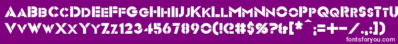Videopac Font – White Fonts on Purple Background