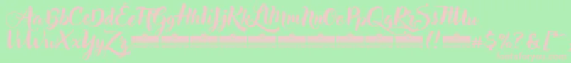 AdleryTrial Font – Pink Fonts on Green Background