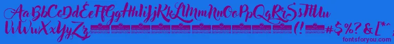 fuente AdleryTrial – Fuentes Moradas Sobre Fondo Azul