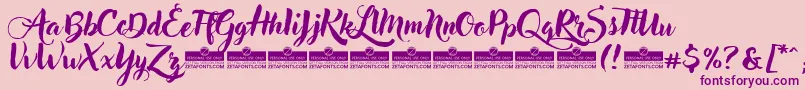 fuente AdleryTrial – Fuentes Moradas Sobre Fondo Rosa