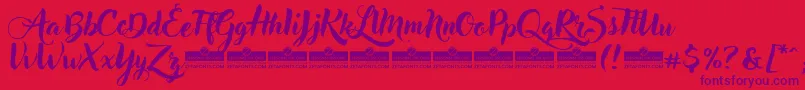 Шрифт AdleryTrial – фиолетовые шрифты на красном фоне