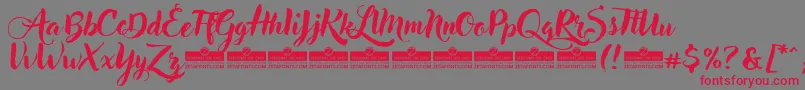 AdleryTrial Font – Red Fonts on Gray Background