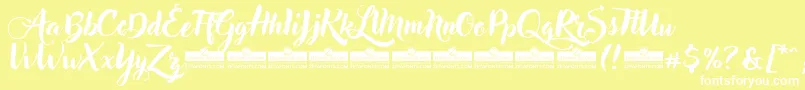 AdleryTrial Font – White Fonts on Yellow Background