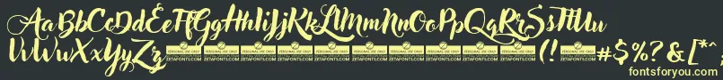 AdleryTrial Font – Yellow Fonts on Black Background