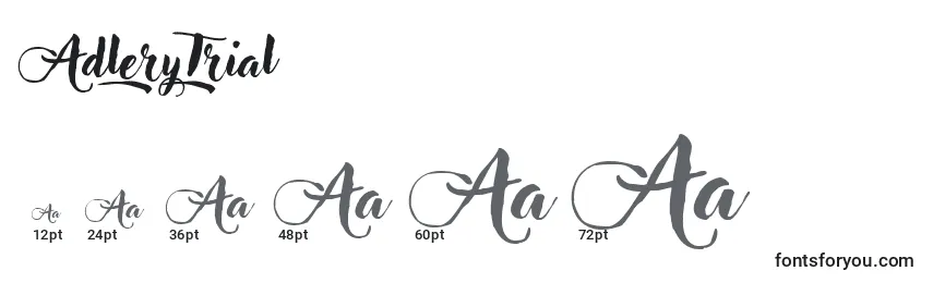 AdleryTrial Font Sizes