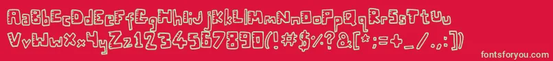 Twentytwenty Font – Green Fonts on Red Background