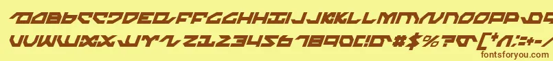 NightrunnerCondensedItalic Font – Brown Fonts on Yellow Background