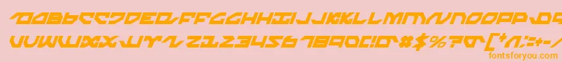 NightrunnerCondensedItalic Font – Orange Fonts on Pink Background