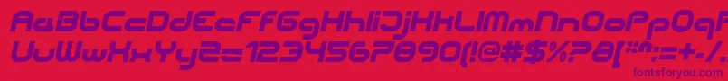 CentreforwardBlackitalic Font – Purple Fonts on Red Background