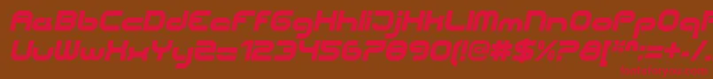 CentreforwardBlackitalic Font – Red Fonts on Brown Background