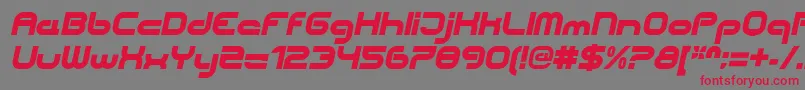 CentreforwardBlackitalic Font – Red Fonts on Gray Background