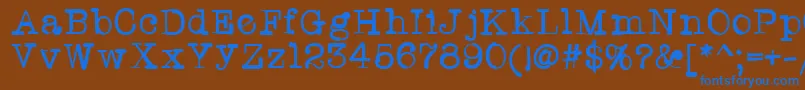 Шрифт Twriterone – синие шрифты на коричневом фоне
