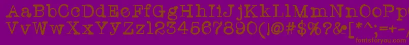 Шрифт Twriterone – коричневые шрифты на фиолетовом фоне