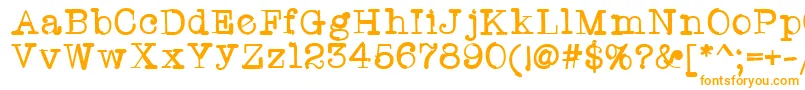 Twriterone Font – Orange Fonts on White Background