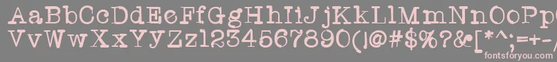 Шрифт Twriterone – розовые шрифты на сером фоне