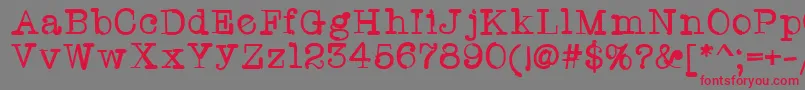 Twriterone Font – Red Fonts on Gray Background
